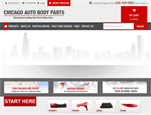 Tablet Screenshot of chicagoautobodyparts.com